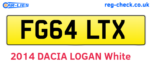 FG64LTX are the vehicle registration plates.