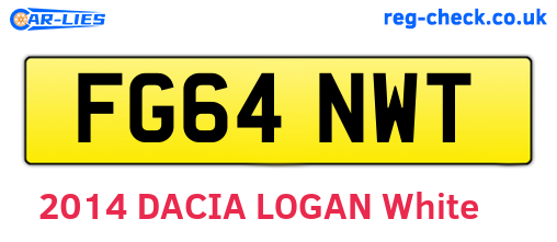 FG64NWT are the vehicle registration plates.