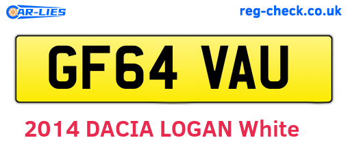 GF64VAU are the vehicle registration plates.