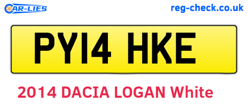 PY14HKE are the vehicle registration plates.