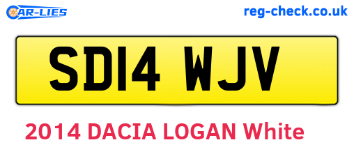 SD14WJV are the vehicle registration plates.