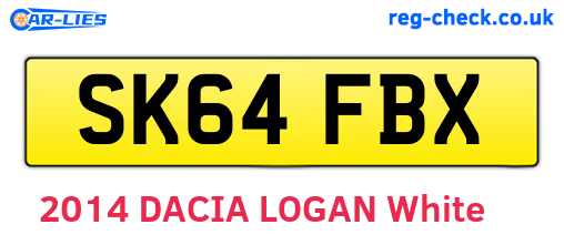 SK64FBX are the vehicle registration plates.