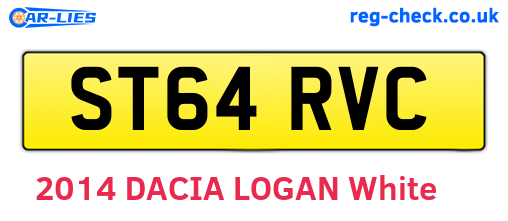 ST64RVC are the vehicle registration plates.