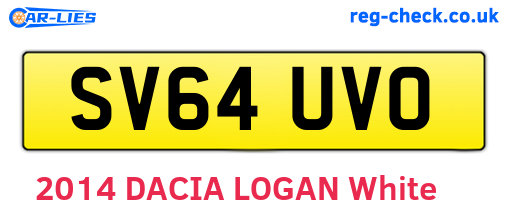 SV64UVO are the vehicle registration plates.