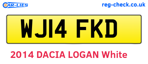 WJ14FKD are the vehicle registration plates.