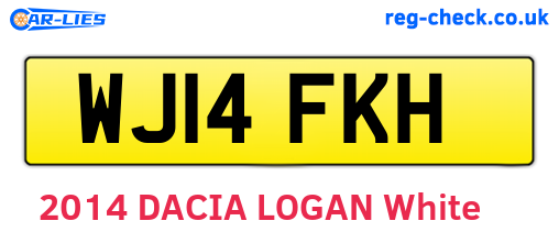 WJ14FKH are the vehicle registration plates.