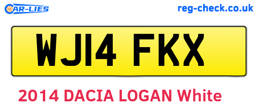 WJ14FKX are the vehicle registration plates.