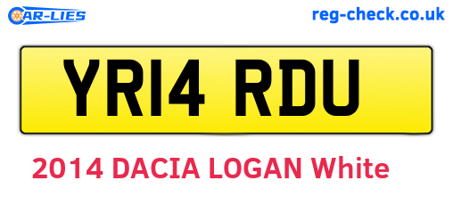 YR14RDU are the vehicle registration plates.