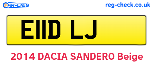 E11DLJ are the vehicle registration plates.
