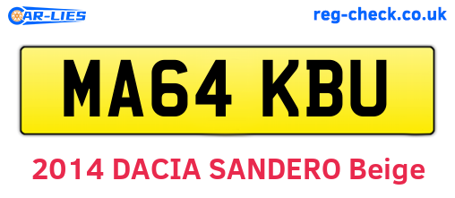 MA64KBU are the vehicle registration plates.