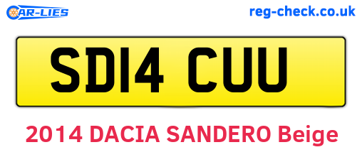 SD14CUU are the vehicle registration plates.