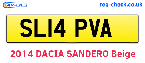 SL14PVA are the vehicle registration plates.