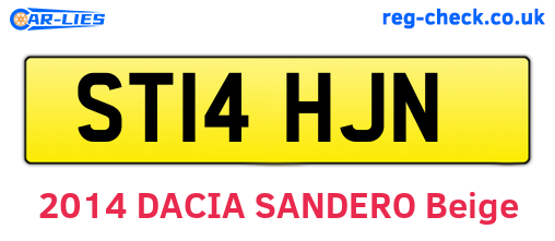 ST14HJN are the vehicle registration plates.
