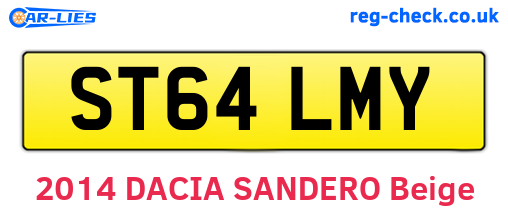 ST64LMY are the vehicle registration plates.