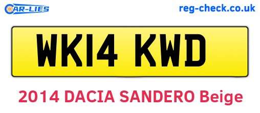 WK14KWD are the vehicle registration plates.