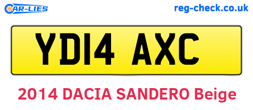 YD14AXC are the vehicle registration plates.