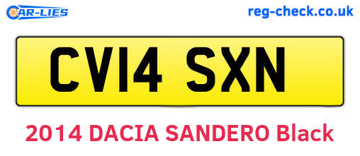 CV14SXN are the vehicle registration plates.
