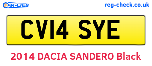 CV14SYE are the vehicle registration plates.