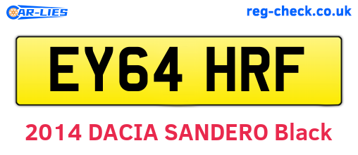 EY64HRF are the vehicle registration plates.