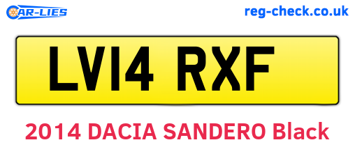 LV14RXF are the vehicle registration plates.