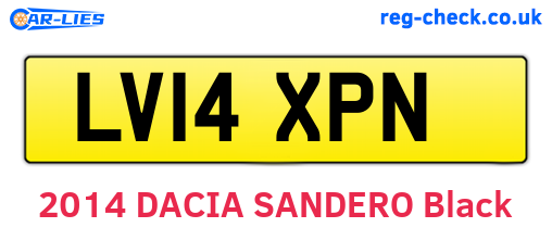 LV14XPN are the vehicle registration plates.