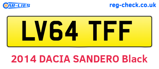 LV64TFF are the vehicle registration plates.