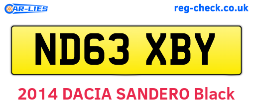 ND63XBY are the vehicle registration plates.
