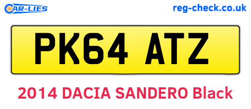 PK64ATZ are the vehicle registration plates.