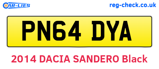 PN64DYA are the vehicle registration plates.