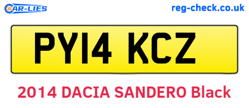 PY14KCZ are the vehicle registration plates.