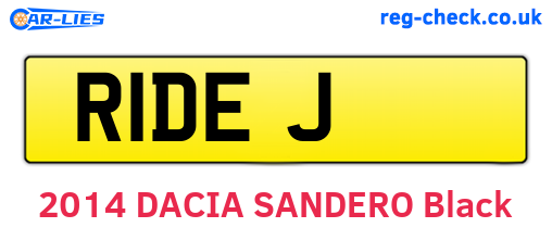 R1DEJ are the vehicle registration plates.