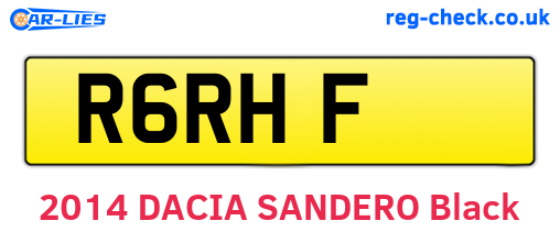 R6RHF are the vehicle registration plates.