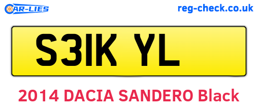 S31KYL are the vehicle registration plates.