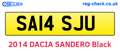 SA14SJU are the vehicle registration plates.