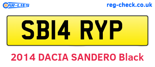SB14RYP are the vehicle registration plates.
