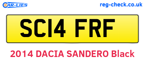 SC14FRF are the vehicle registration plates.