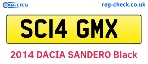 SC14GMX are the vehicle registration plates.