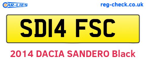 SD14FSC are the vehicle registration plates.