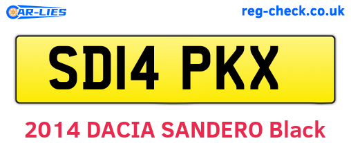 SD14PKX are the vehicle registration plates.