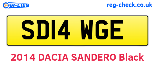 SD14WGE are the vehicle registration plates.