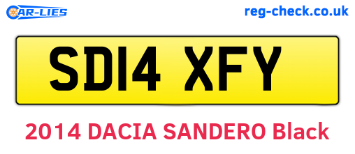 SD14XFY are the vehicle registration plates.