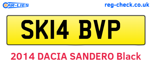 SK14BVP are the vehicle registration plates.