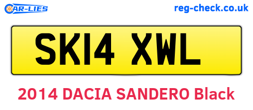 SK14XWL are the vehicle registration plates.