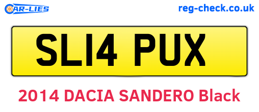 SL14PUX are the vehicle registration plates.