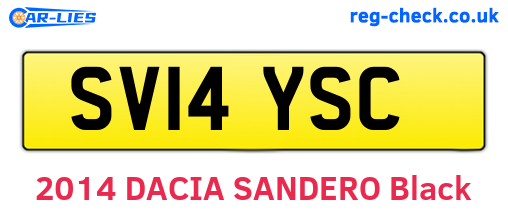 SV14YSC are the vehicle registration plates.