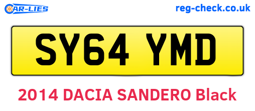 SY64YMD are the vehicle registration plates.