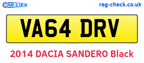 VA64DRV are the vehicle registration plates.