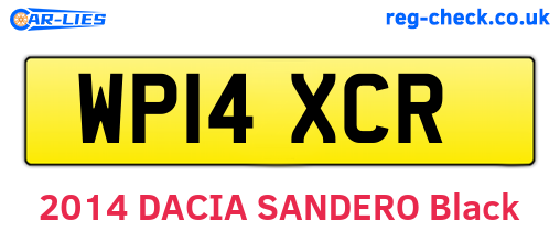 WP14XCR are the vehicle registration plates.