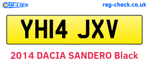 YH14JXV are the vehicle registration plates.