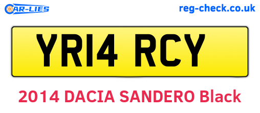 YR14RCY are the vehicle registration plates.
